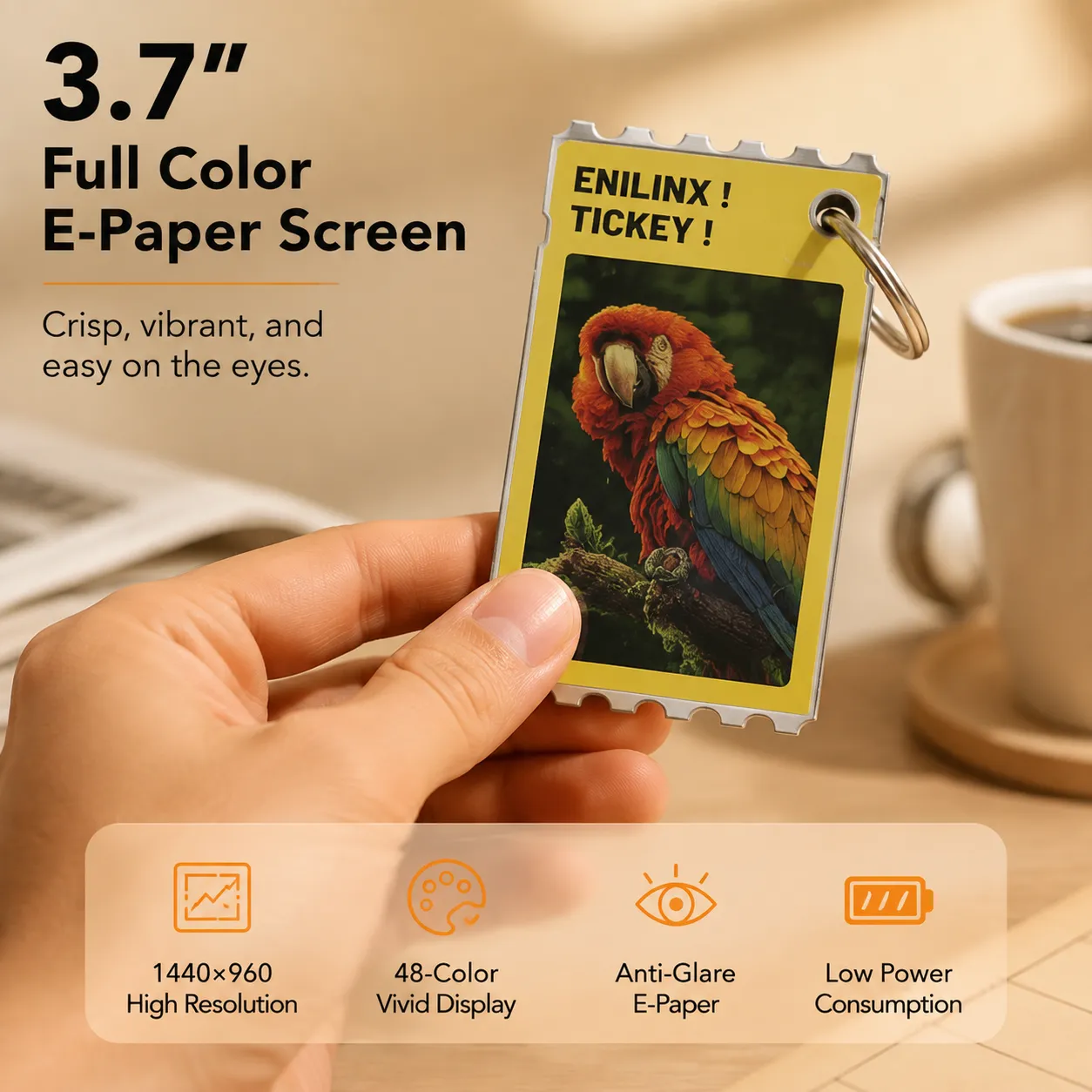 3.7 inch full color e-paper screen