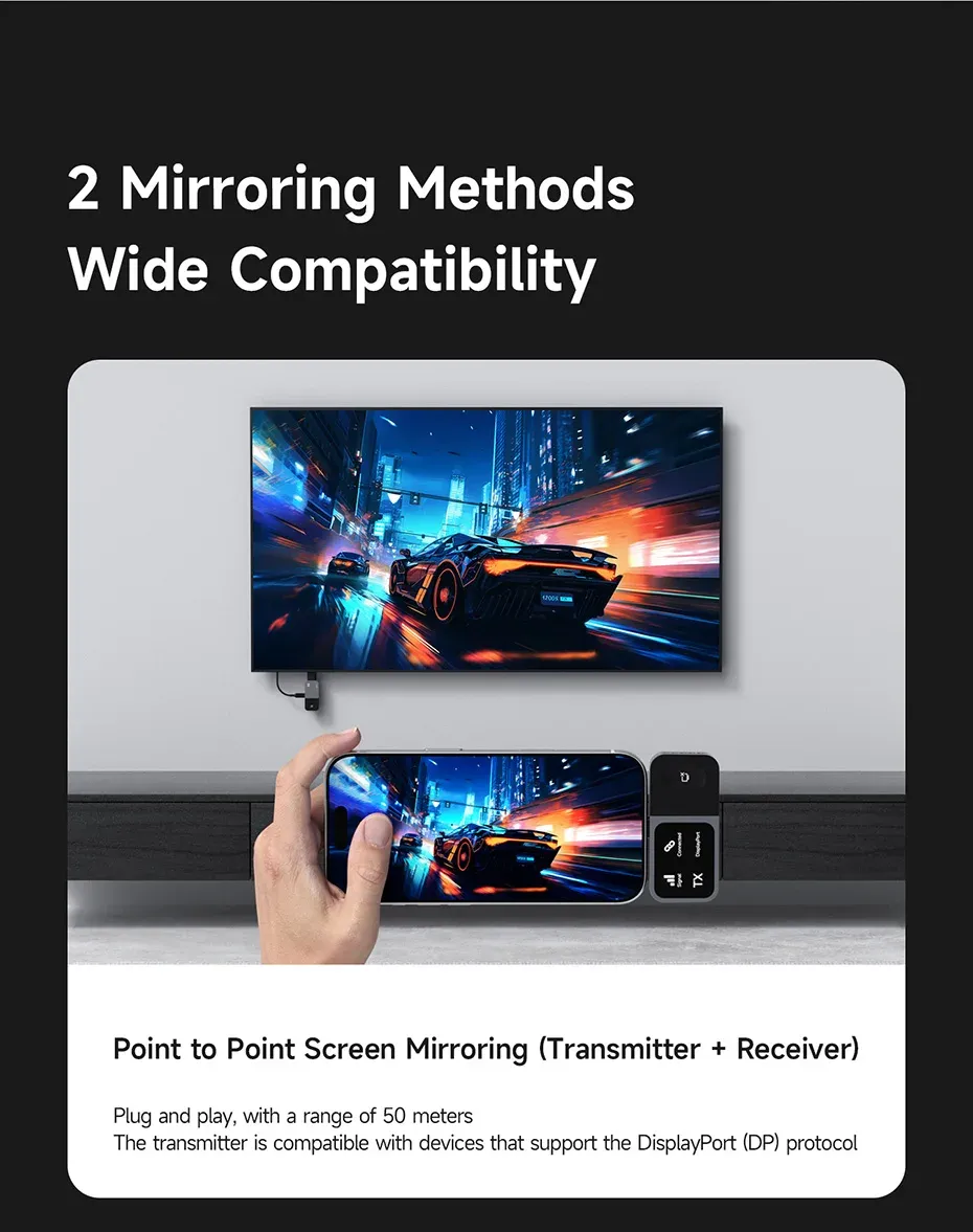 Hagibis GA10 Wireless Display Adapter USB-C Transmitter & HDMI Receiver Hagibis GA10 Wireless Display Adapter USB-C Transmitter & HDMI Receiver