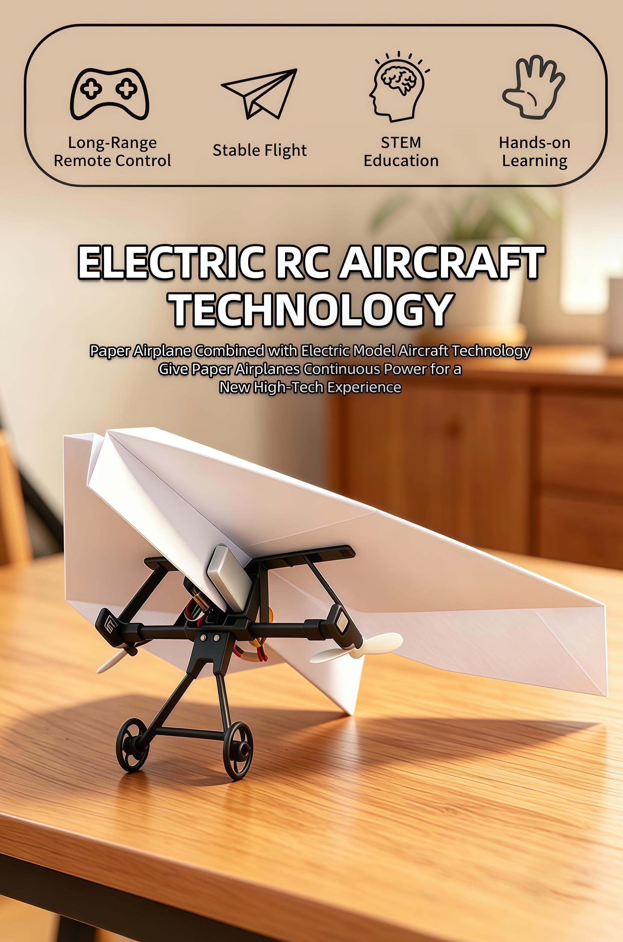 RC Paper Airplane Gyro Stabilizer in action