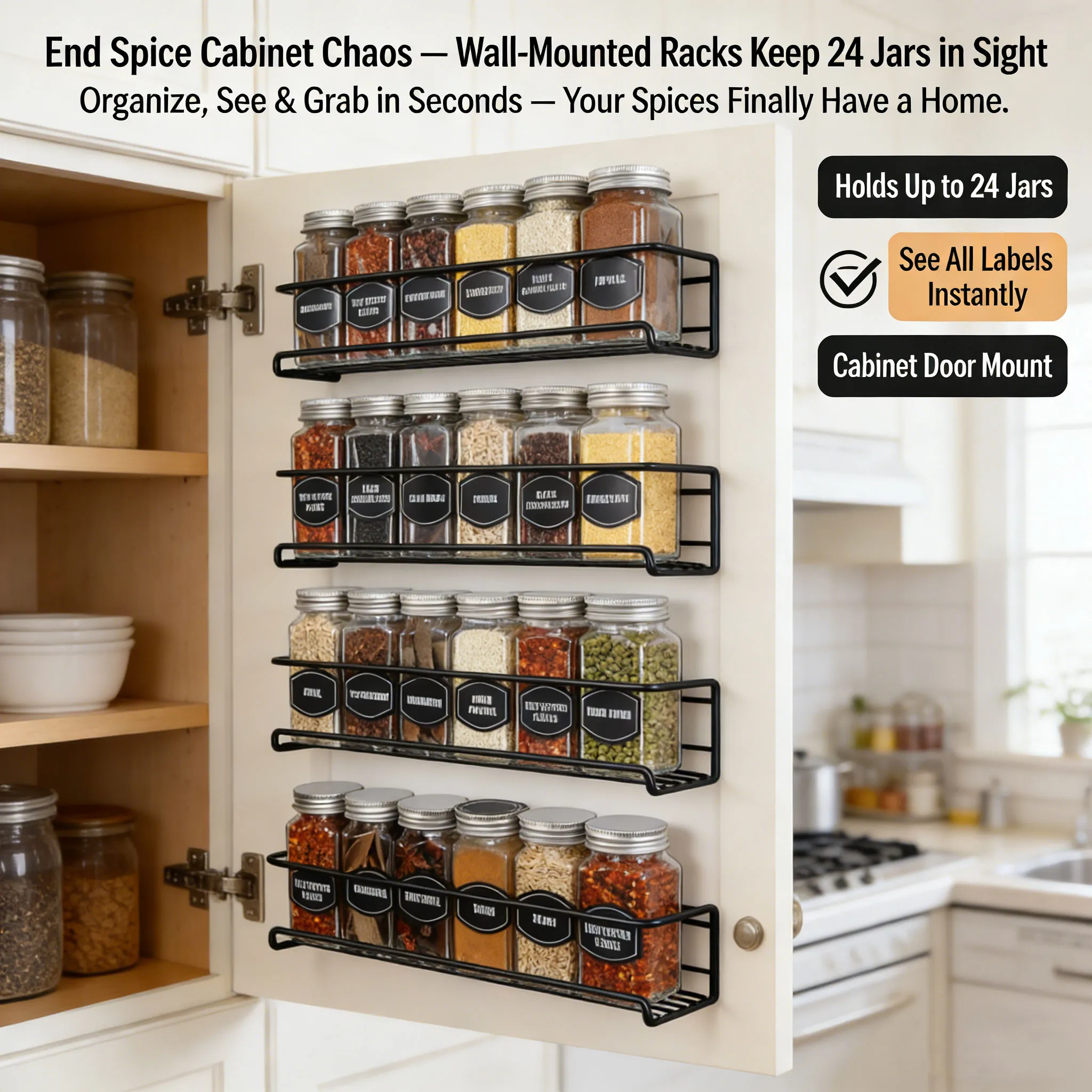Wall Hanging Spice Rack!🧂