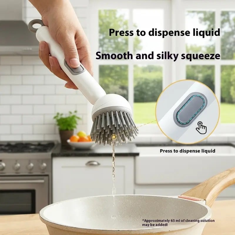 durable PET bristles dish brush close-up