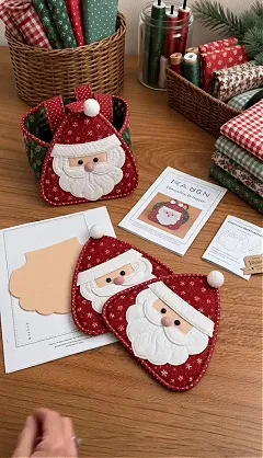 Christmas Quilted Carry Basket preview