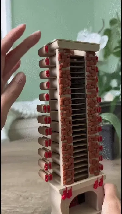 Santa chimney advent calendar demonstration
