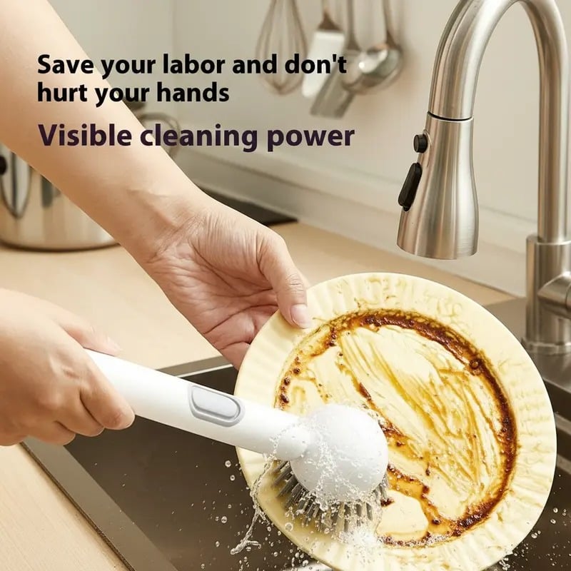 built-in detergent dispenser dish brush