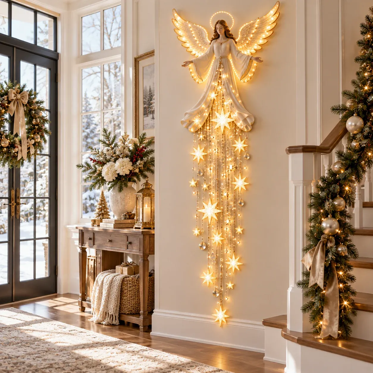 Angel Starfall Wall Light Daytime Entryway Angel Starfall Wall Light Daytime Entryway