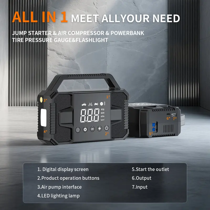 LCD smart pressure display and air hose