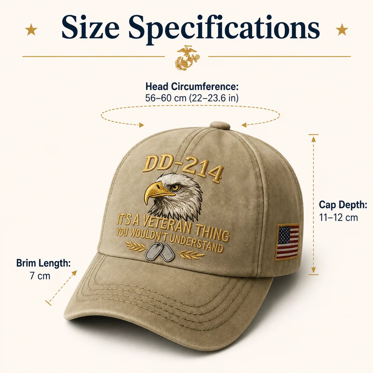 Veteran Hat Specifications