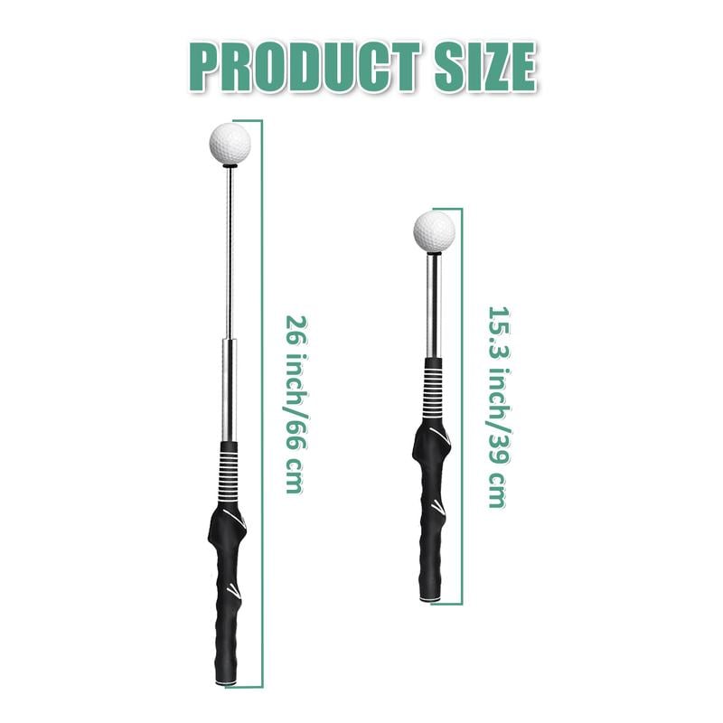 Product Introduction of Arttodo Telescopic club, Retractable Golf Swing Training Aid, Click Sound Stick Trainer,  Golf Warm Up, Grip, Strength, Tempo Training Aids, Golf Gift 18