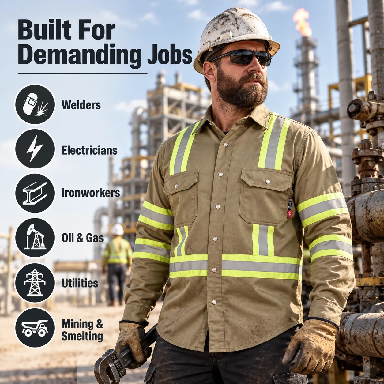FR high visibility work shirt