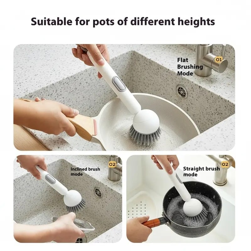 6-position adjustable dish brush handle