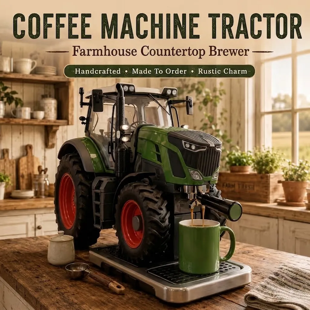 Close up mechanical engine detail on tractor brewer