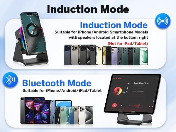 PUTARE Wireless Induction Audio Speaker Stand, 5in1 Cellphone Holder, 3500mAh Rechargeable Emergency Power Bank,360° Adjustable Mobile Tablet Stand with Colorful Ambient Light Gifts for Men Women FathersDayGift SummerWins PUTARE Wireless Induction Audio Speaker Stand, 5in1 Cellphone Holder, 3500mAh Rechargeable Emergency Power Bank,360° Adjustable Mobile Tablet Stand with Colorful Ambient Light Gifts for Men Women FathersDayGift SummerWins