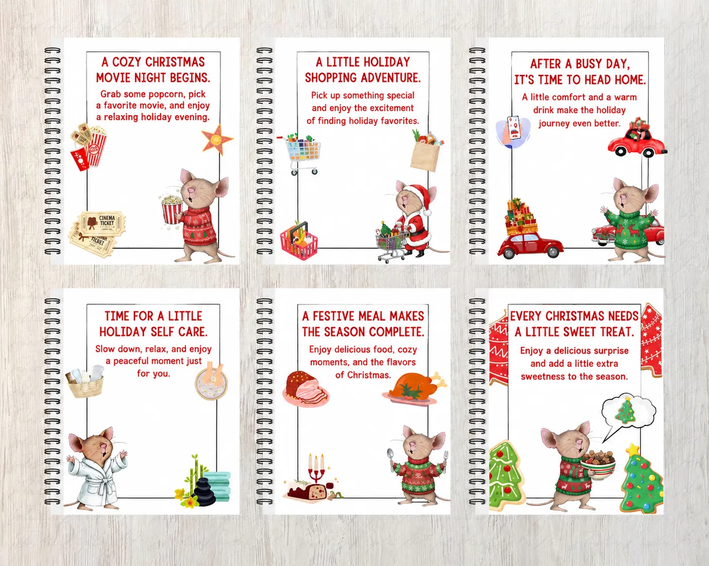 12 Christmas surprise book pages