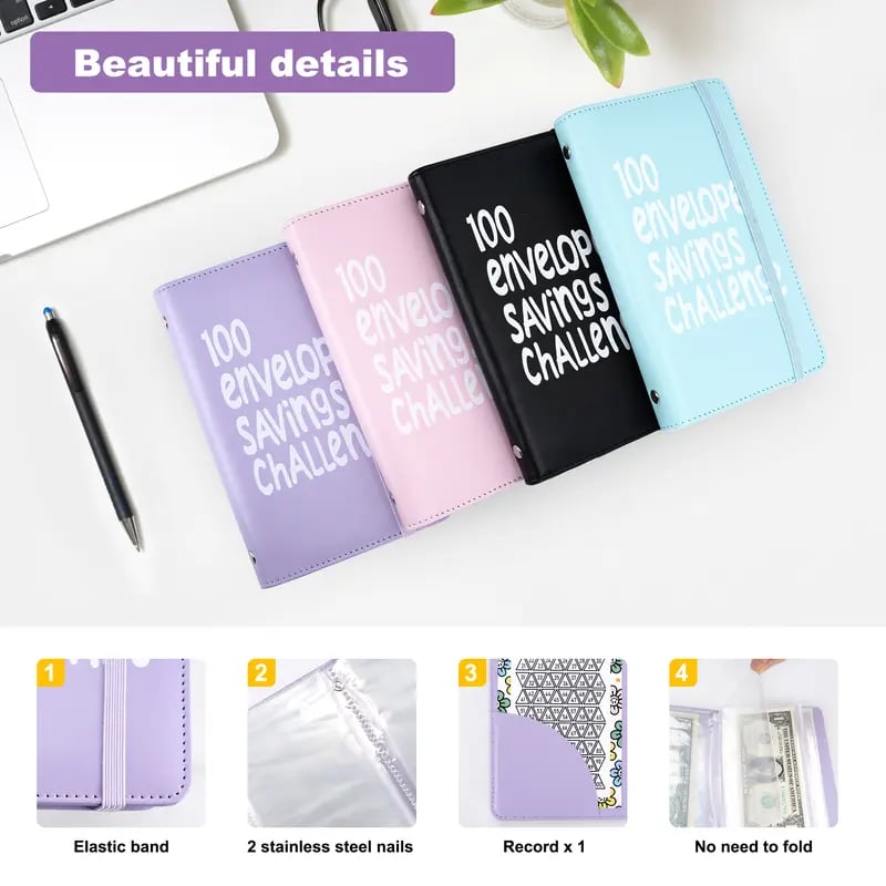 Product Introduction of 100 Days Money Saving Challenge Coin Envelope BudgetStorage Book - Binding Covers With Daily Savings Tracker,Habit-Forming System, And Cash Savings Goal Of $5050Develop A Consistent Savings Habit 3 Product Introduction of 100 Days Money Saving Challenge Coin Envelope BudgetStorage Book - Binding Covers With Daily Savings Tracker,Habit-Forming System, And Cash Savings Goal Of $5050Develop A Consistent Savings Habit 3