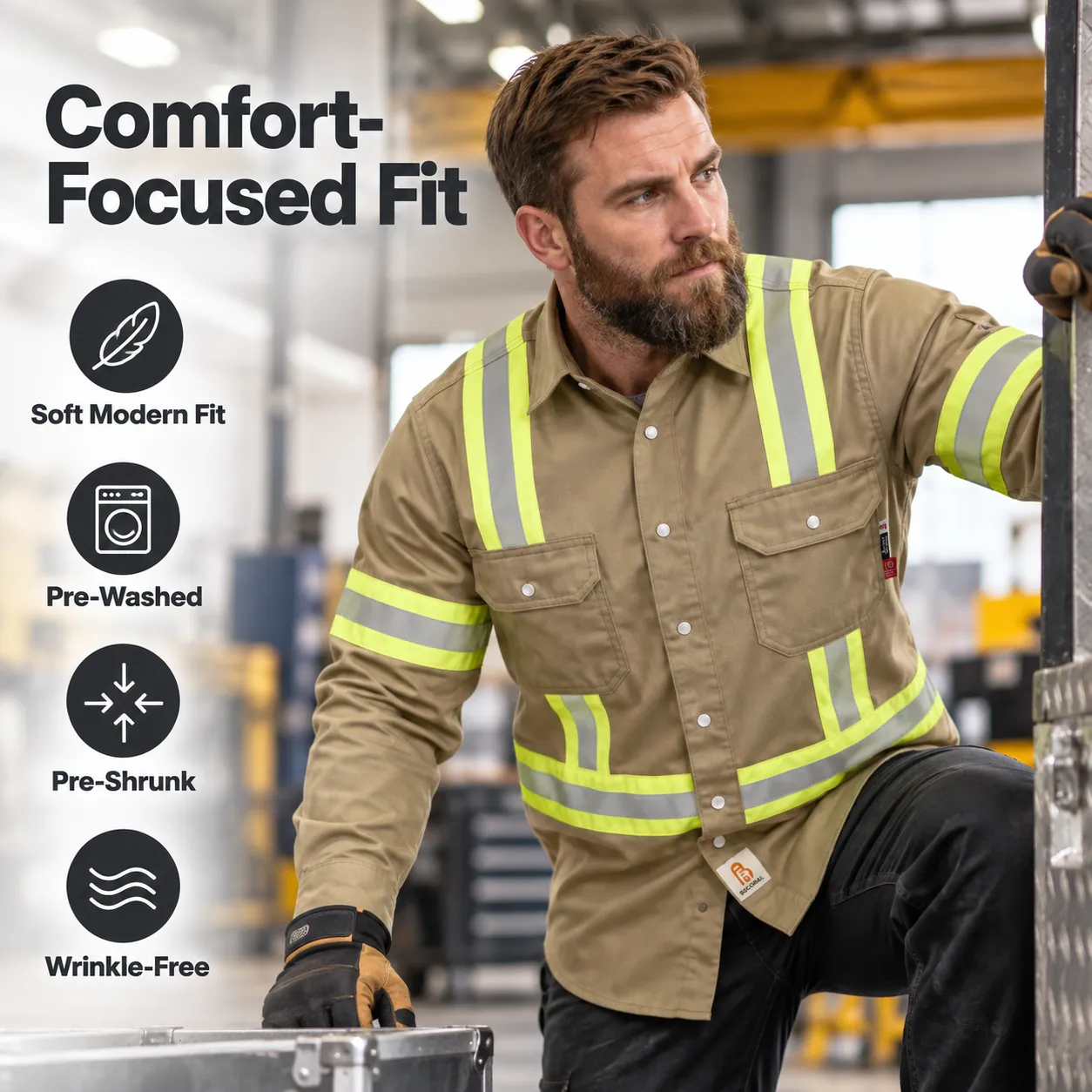 Modern fit FR work shirt