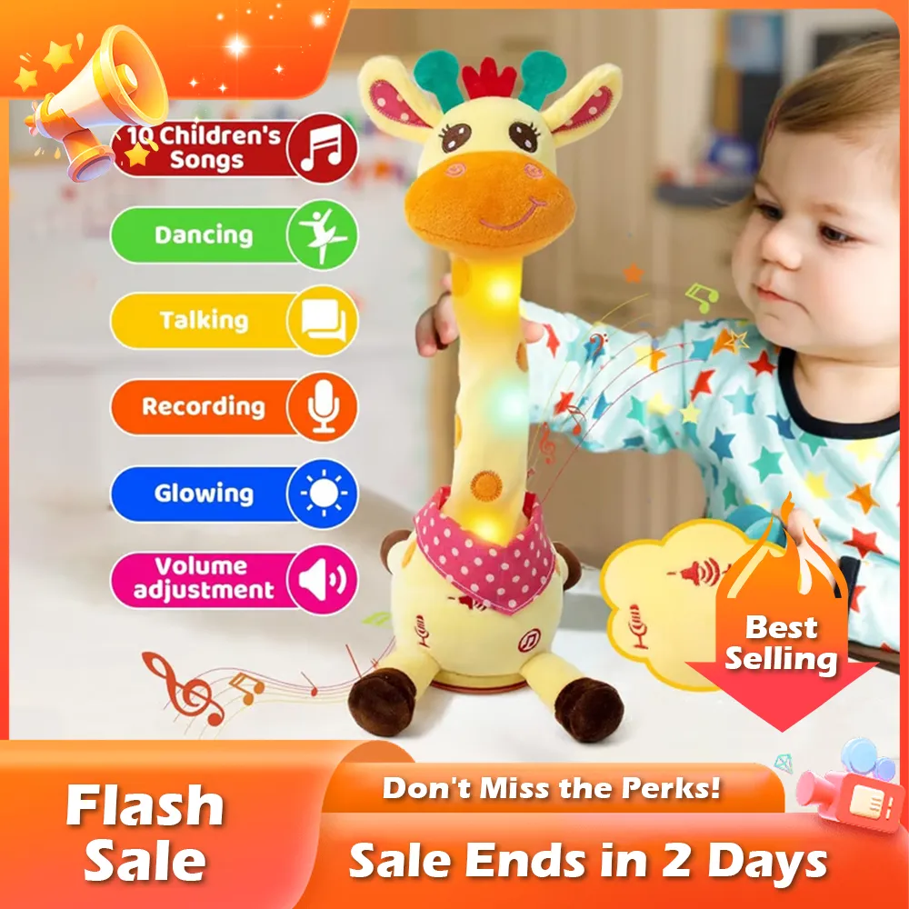 Flash Sale 50K+ SOLD! Almost Gone- Best-Selling Musical Giraffe Toy – Sings, Dances & Repeats What You Say!