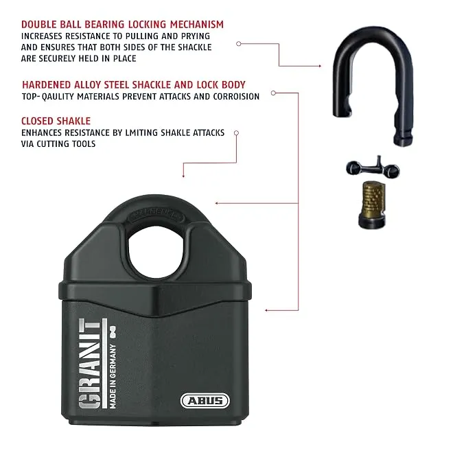 ABUS GRANIT hardened steel shackle