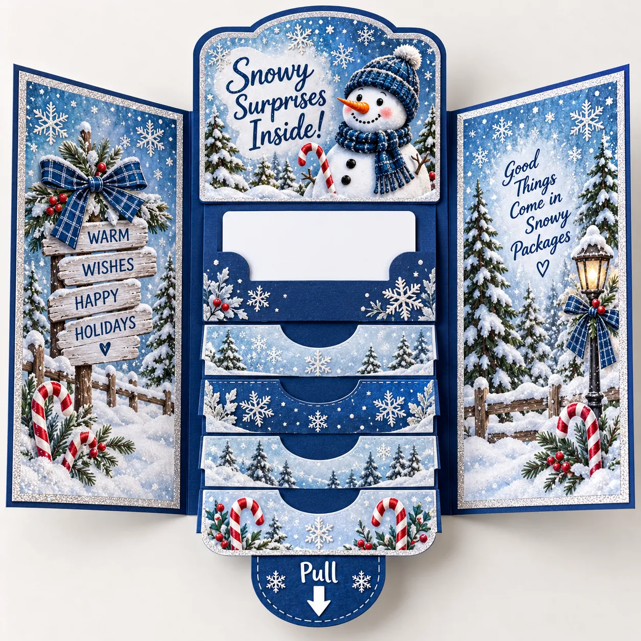 Christmas gift card booklet size and product details