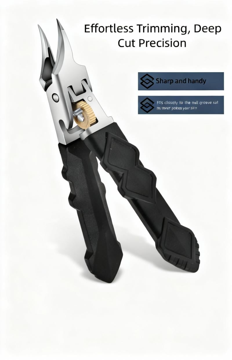 Black Anti-Slip Grip Gear Lock Nail Clipper Set with Ultra-Sharp Tips for Precise Access to Nail Grooves Professional-Grade Manicure Tool for Men Seniors Curved Sharp Blades Non-Slip Ergonomic Handle Durable Safe Construction Black Anti-Slip Grip Gear Lock Nail Clipper Set with Ultra-Sharp Tips for Precise Access to Nail Grooves Professional-Grade Manicure Tool for Men Seniors Curved Sharp Blades Non-Slip Ergonomic Handle Durable Safe Construction