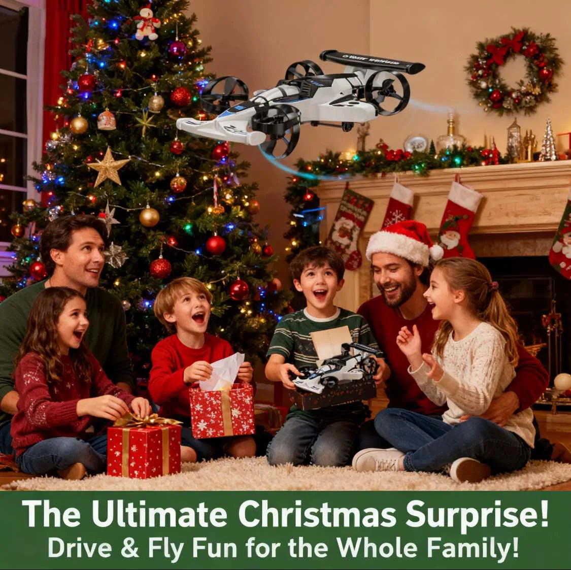 Drive Ride Fly 🚗 ️Rechargeable Dual-Mode Car Drone — Drive • Fly • Conquer Every Terrain
