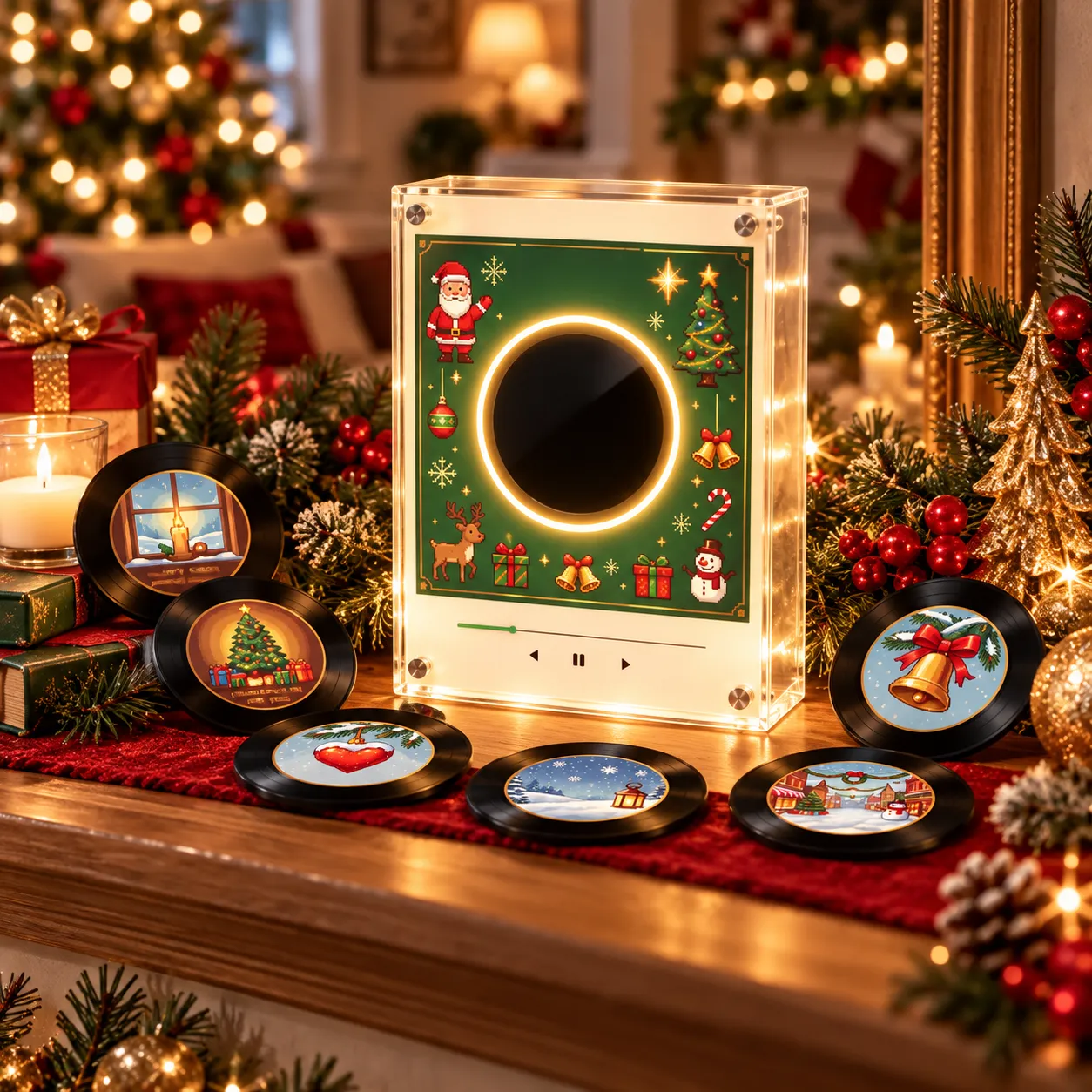 Christmas Vinyl Frame in use Christmas Vinyl Frame in use