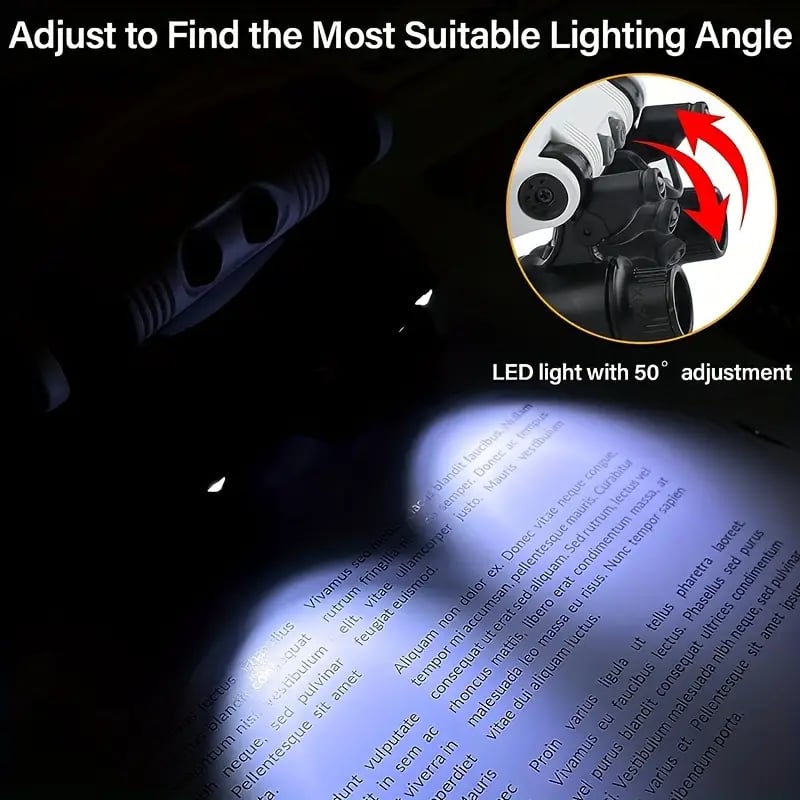 hands   head magnifier with 1x to 8x zoom perfect for jewelry eyelash extensions soldering crafts details 5