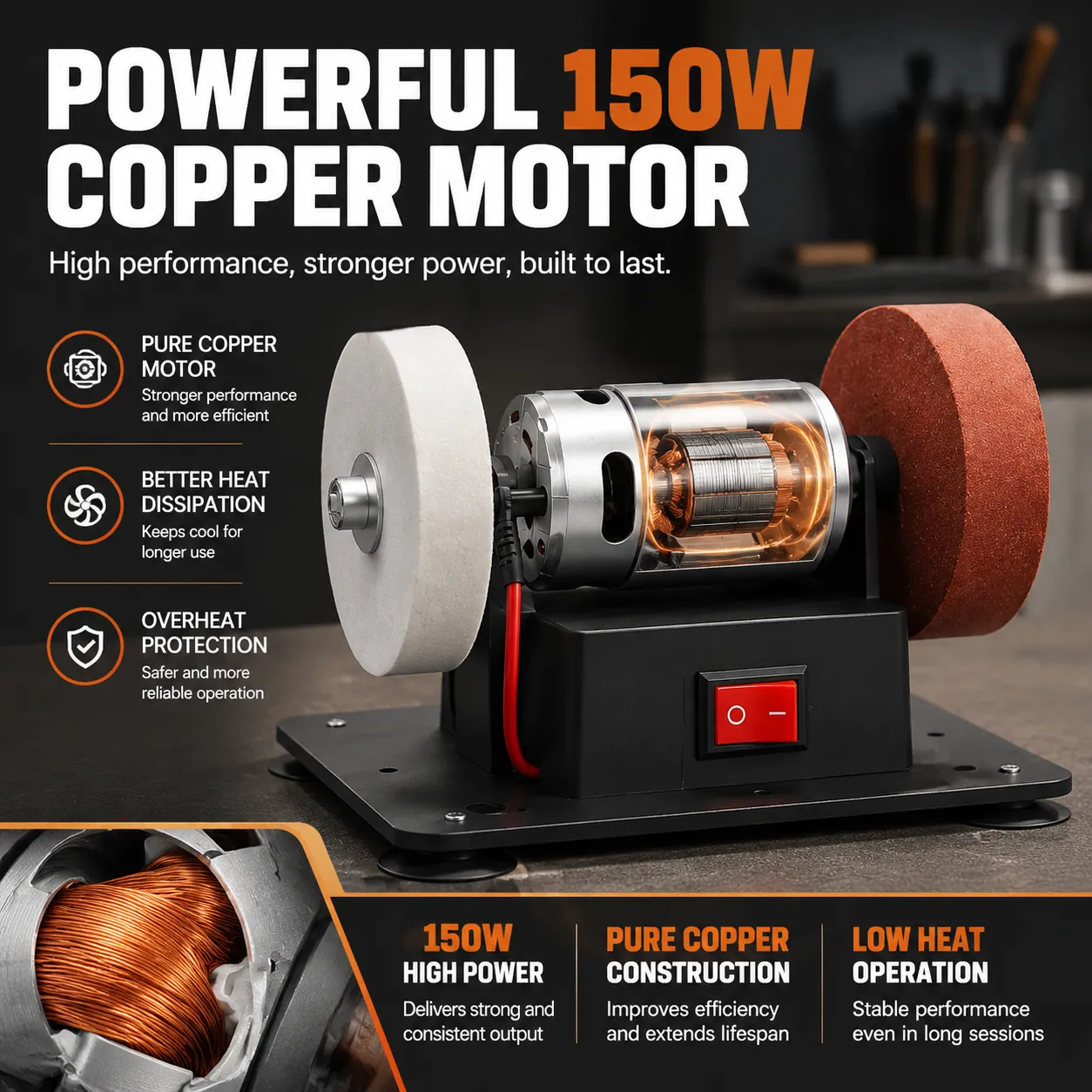 150W copper motor