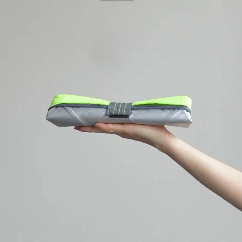 Folded compact insulated shopping bag