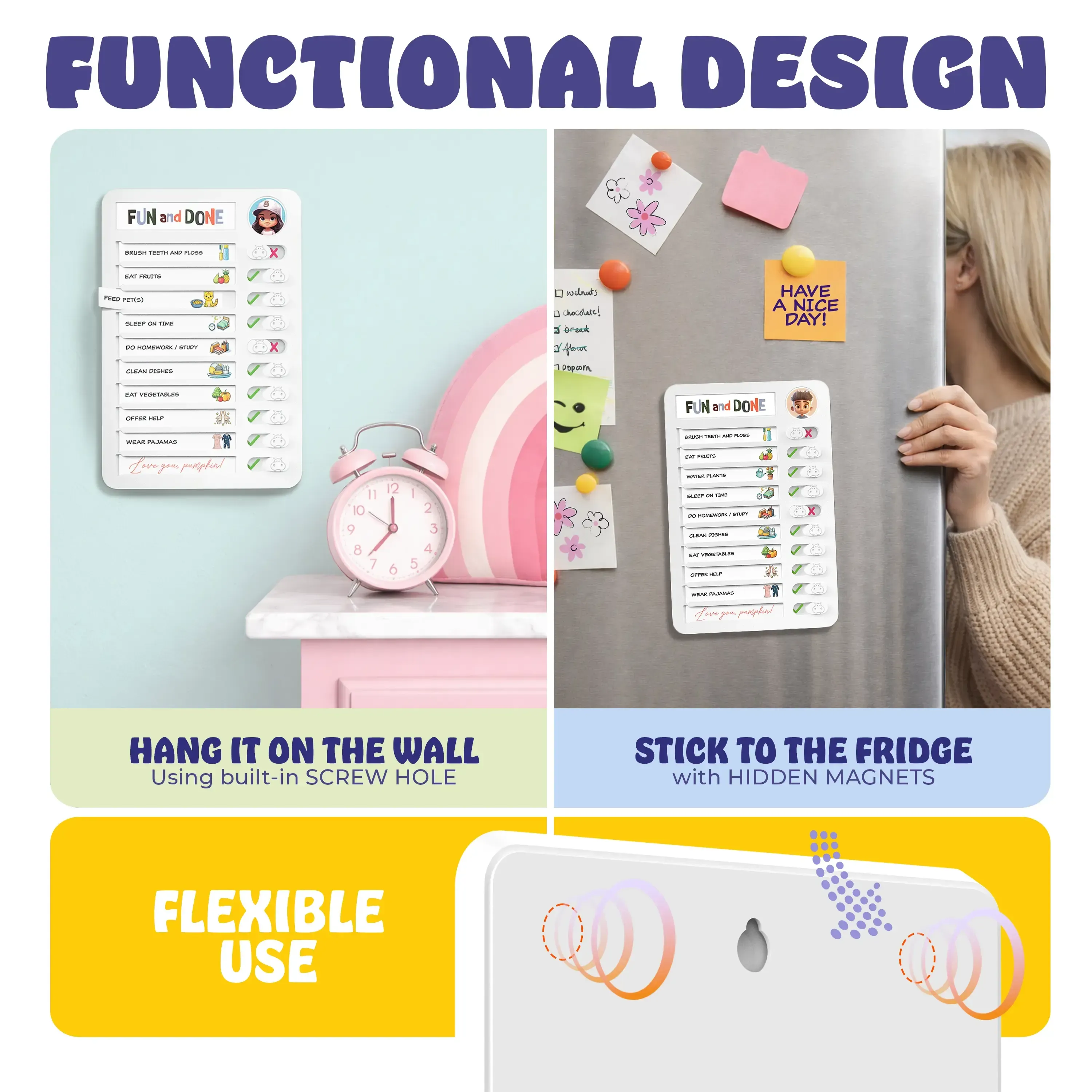 Chore chart supporting autistic and ADHD children
