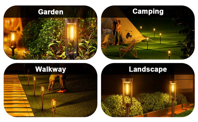 Product Introduction of Solar Pathway Lights Outdoor, Bright Solar Path Lights Outside Garden Lights IP65 Waterproof, Solar Walkway Lights Solar Powered Landscape Lights for Driveway Lawn Patio Sidewalk Yard 5