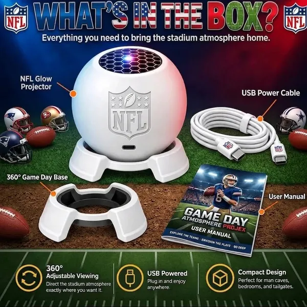 NFL game day projector in use